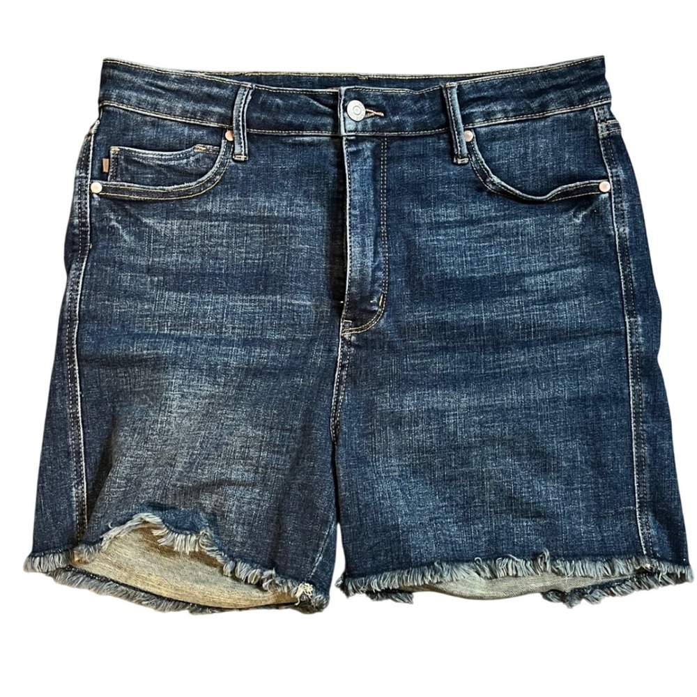 Judy Blue Dark Wash Distressed Denim Jean Shorts